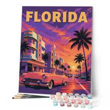 Laden Sie das Bild in den Galerie-Viewer, Vintage-Poster Floridas violetter Himmel
