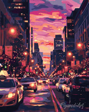 Laden Sie das Bild in den Galerie-Viewer, Malen nach Zahlen Figured'Art – Urbaner Sonnenuntergang