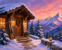 Laden Sie das Bild in den Galerie-Viewer, Malen nach Zahlen Figured'Art – Gemütliche Winterhütte
