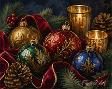 Laden Sie das Bild in den Galerie-Viewer, Malen nach Zahlen Figured'Art – Weihnachtskugeln 1