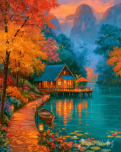 Laden Sie das Bild in den Galerie-Viewer, Malen nach Zahlen Figured'Art – Herbstliche Auszeit am See