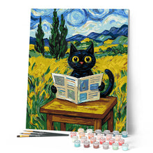 Laden Sie das Bild in den Galerie-Viewer, Van Goghs neugierige Katze