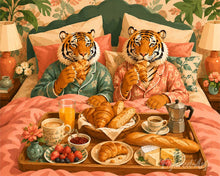 Laden Sie das Bild in den Galerie-Viewer, Malen nach Zahlen Figured'Art – Tiger und Frühstück