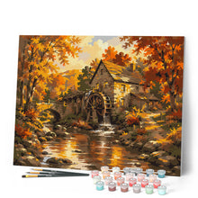 Laden Sie das Bild in den Galerie-Viewer, Alte Wassermühle im Herbst