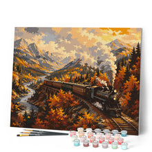 Laden Sie das Bild in den Galerie-Viewer, Dampfzug im Herbsttal