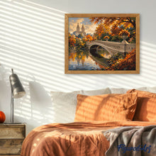 Laden Sie das Bild in den Galerie-Viewer, Central Park im Herbst mit der Bow Bridge
