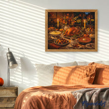 Laden Sie das Bild in den Galerie-Viewer, Thanksgiving-Tisch bei Kerzenschein