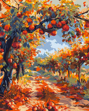 Laden Sie das Bild in den Galerie-Viewer, Malen nach Zahlen Figured'Art – Rote Äpfel am Herbstbaum