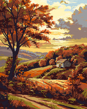 Laden Sie das Bild in den Galerie-Viewer, Malen nach Zahlen Figured'Art – Herbstliche Landschaft