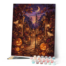 Laden Sie das Bild in den Galerie-Viewer, Verzaubertes Jack o Lantern Gartentor