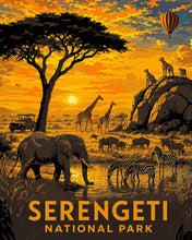 Laden Sie das Bild in den Galerie-Viewer, Malen nach Zahlen Figured'Art – Serengeti-Nationalpark - Tansania