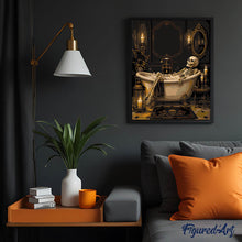 Laden Sie das Bild in den Galerie-Viewer, Gotisches Bad mit Fledermausskelett