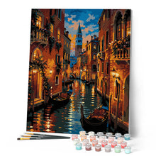 Laden Sie das Bild in den Galerie-Viewer, Venedig - Kanal bei Sonnenuntergang