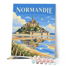Laden Sie das Bild in den Galerie-Viewer, Reiseposter Normandie