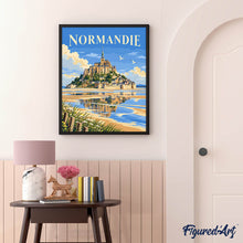 Laden Sie das Bild in den Galerie-Viewer, Reiseposter Normandie