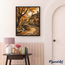 Laden Sie das Bild in den Galerie-Viewer, Herbstlicher Dorfweg
