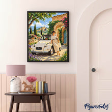 Laden Sie das Bild in den Galerie-Viewer, Citroën 2CV am Blumentor