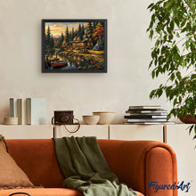 Laden Sie das Bild in den Galerie-Viewer, Herbstliche Seehütte