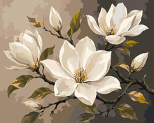 Laden Sie das Bild in den Galerie-Viewer, Malen nach Zahlen Figured'Art – Magnolien Eleganz