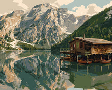 Laden Sie das Bild in den Galerie-Viewer, Malen nach Zahlen Figured'Art – Dolomiten Seespiegelung