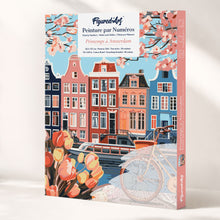 Laden Sie das Bild in den Galerie-Viewer, Geschenkset Malen nach Zahlen - Frühling in Amsterdam Figured'Art