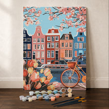 Laden Sie das Bild in den Galerie-Viewer, Geschenkset Malen nach Zahlen - Frühling in Amsterdam
