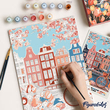 Laden Sie das Bild in den Galerie-Viewer, Geschenkset Malen nach Zahlen - Frühling in Amsterdam