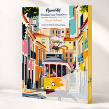 Laden Sie das Bild in den Galerie-Viewer, Geschenkset Malen nach Zahlen - Straßen von Lissabon Figured'Art