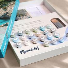 Laden Sie das Bild in den Galerie-Viewer, Geschenkset Malen nach Zahlen - Friedliche Blaue Bucht