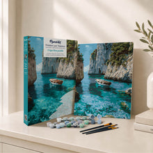 Laden Sie das Bild in den Galerie-Viewer, Geschenkset Malen nach Zahlen - Friedliche Blaue Bucht