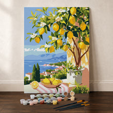 Laden Sie das Bild in den Galerie-Viewer, Geschenkset Malen nach Zahlen - Sommerliche Zitrone