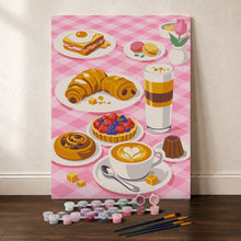 Laden Sie das Bild in den Galerie-Viewer, Geschenkset Malen nach Zahlen - Süßes Frühstück