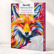 Laden Sie das Bild in den Galerie-Viewer, Geschenkset Malen nach Zahlen - Fuchs Farbenfroh Abstrakt Figured'Art