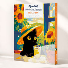 Laden Sie das Bild in den Galerie-Viewer, Geschenkset Malen nach Zahlen - Schwarze Sommerkatze Figured'Art