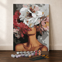 Laden Sie das Bild in den Galerie-Viewer, Geschenkset Malen nach Zahlen - Schönheit hinter Blumen