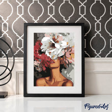 Laden Sie das Bild in den Galerie-Viewer, Geschenkset Malen nach Zahlen - Schönheit hinter Blumen