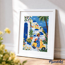Laden Sie das Bild in den Galerie-Viewer, Geschenkset Malen nach Zahlen - Santorini-Auszeit