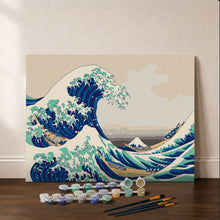 Laden Sie das Bild in den Galerie-Viewer, Geschenkset Malen nach Zahlen - Die große Welle vor Kanagawa
Katsushika Hokusai