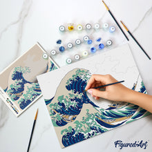 Laden Sie das Bild in den Galerie-Viewer, Geschenkset Malen nach Zahlen - Die große Welle vor Kanagawa
Katsushika Hokusai