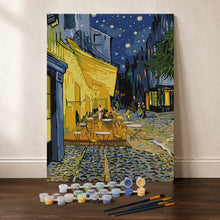 Laden Sie das Bild in den Galerie-Viewer, Geschenkset Malen nach Zahlen - Caféterrasse am Abend
Vincent van Gogh
