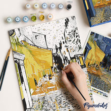 Laden Sie das Bild in den Galerie-Viewer, Geschenkset Malen nach Zahlen - Caféterrasse am Abend
Vincent van Gogh
