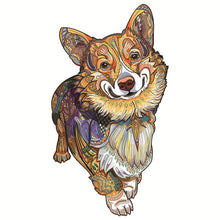 Laden Sie das Bild in den Galerie-Viewer, 2D Holzpuzzle – Glücklicher Corgi