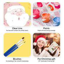 Laden Sie das Bild in den Galerie-Viewer, Malen nach Zahlen 6er-Pack DIY Weihnachtskarten - Serie 5