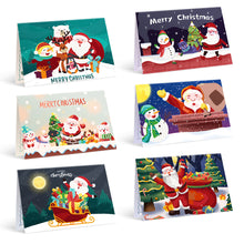 Laden Sie das Bild in den Galerie-Viewer, Malen nach Zahlen 6er-Pack DIY Weihnachtskarten - Serie 5