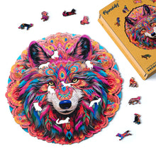 Laden Sie das Bild in den Galerie-Viewer, Holzpuzzle Erwachsene - Lebendiger Wolf