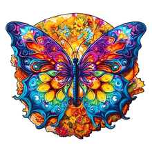 Laden Sie das Bild in den Galerie-Viewer, 2D Holzpuzzle – Kaleidoskop-Schmetterling