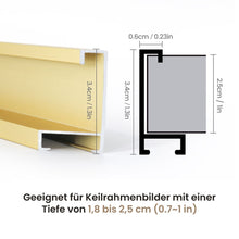 Laden Sie das Bild in den Galerie-Viewer, Keilrahmen aus Aluminium  50x65 cm - Gold