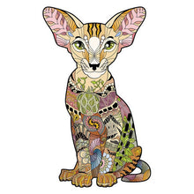 Laden Sie das Bild in den Galerie-Viewer, 2D Holzpuzzle – Sphinx-Katze