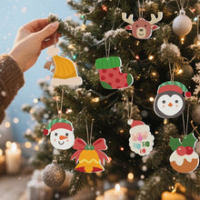 Laden Sie das Bild in den Galerie-Viewer, Malen nach Zahlen Weihnachtsdekoration – Rentier, Weihnachtsmann und Strumpf