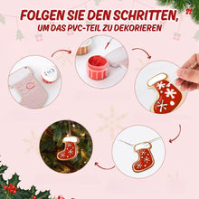 Laden Sie das Bild in den Galerie-Viewer, Malen nach Zahlen Weihnachtsdekoration - Kit Schneemann &amp; Lebkuchenfreude